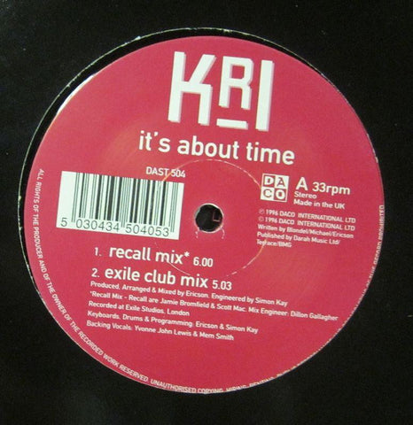 KRI-Its About Time-Daco-12" Vinyl