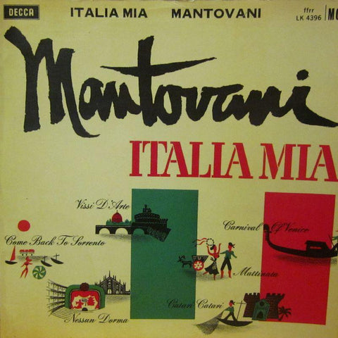 Mantovani & His Orchestra-Italia Mia-Decca-Vinyl LP Gatefold