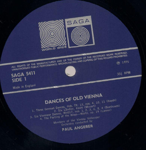 Dances Of Old Vienna-SAGA-Vinyl LP-VG+/VG+