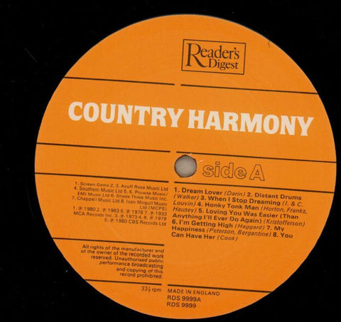 Country Harmony-Readers Digest-Vinyl LP-Ex/Ex+