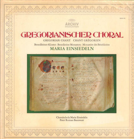 Maria Einsiedeln-Gregorianscher Choral-Archive-Vinyl LP Gatefold-VG+/Ex