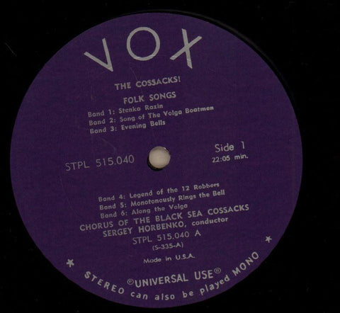 Folk Songs-VOX-Vinyl LP-Ex/Ex
