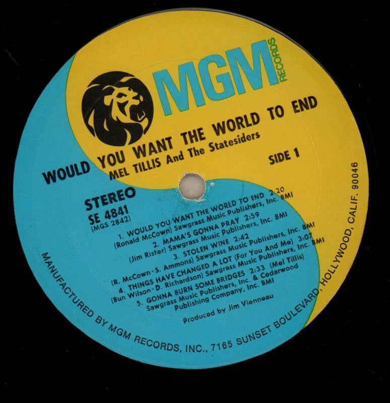 Would You Want The World To End-MGM-Vinyl LP-VG/VG