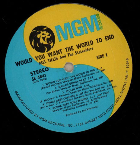 Would You Want The World To End-MGM-Vinyl LP-VG/VG