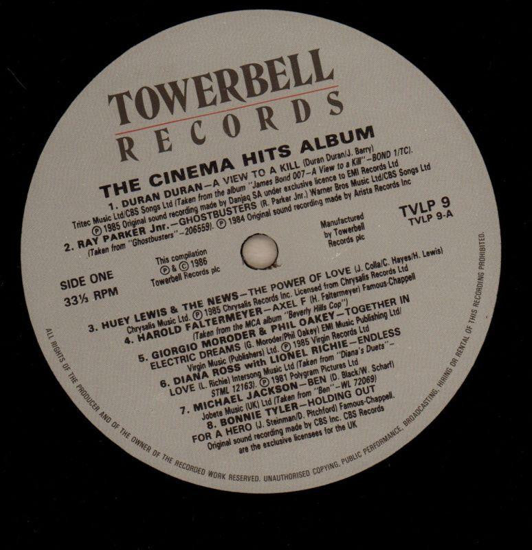 The Cinema Album-Towerbell-Vinyl LP-VG/VG+