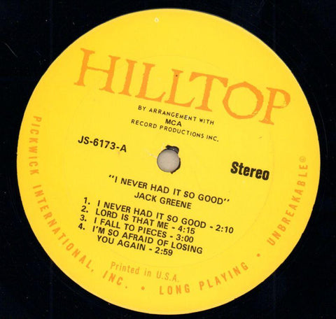 I Never Had It So Good-Hilltop-Vinyl LP-VG+/VG+