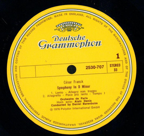 Symphonie D Moll-Deutsche Grammphon-Vinyl LP-VG/VG+