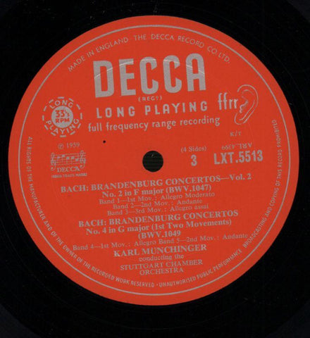 Brandenberg Concertos  Munchinger-Decca-Vinyl LP-G+/VG
