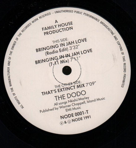Bringing In Jah Love-Nodes-12" Vinyl P/S-VG/VG