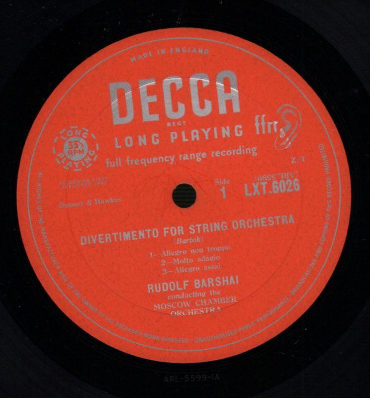 Divertimento Moscow Chamber-Decca-Vinyl LP-VG/VG