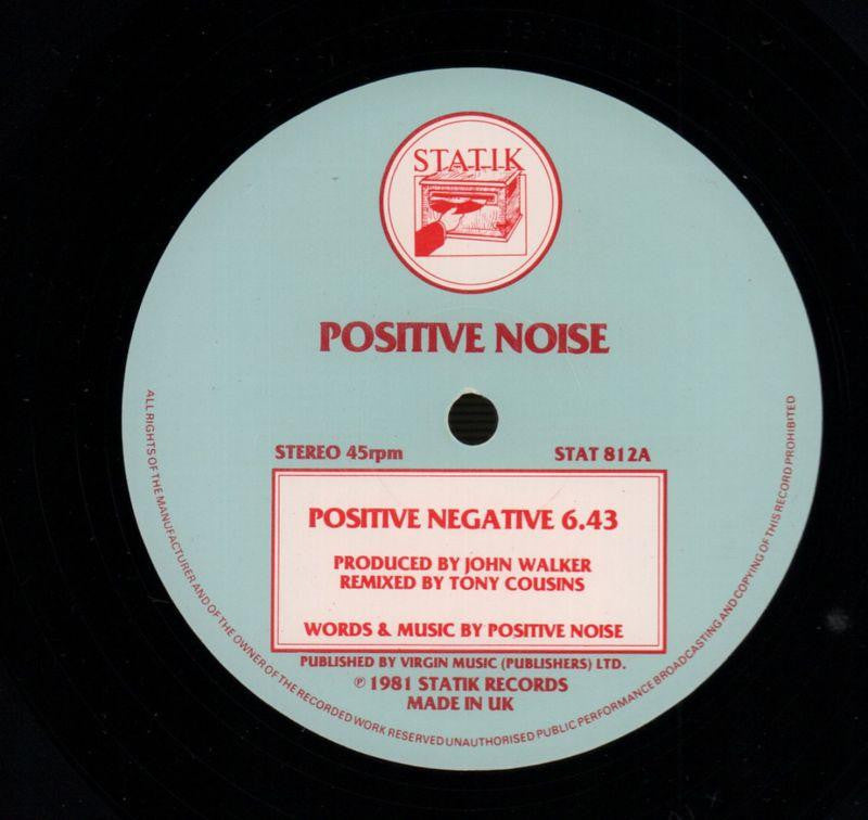 Positive Negative-Statik-12" Vinyl P/S-VG/Ex+
