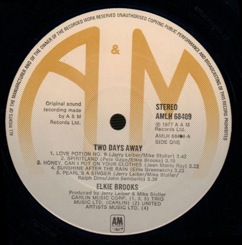 Two Days Away-A&M-Vinyl LP-VG/Ex