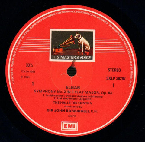 Symphony No.2 Barbirolli-EMI-Vinyl LP-Ex/NM