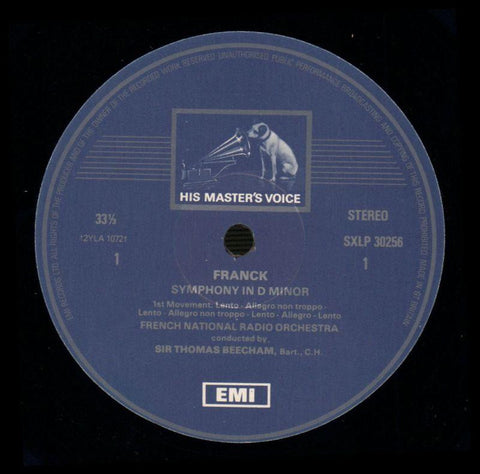 Symphony in D Minor Beecham-EMI-Vinyl LP-Ex+/Ex+