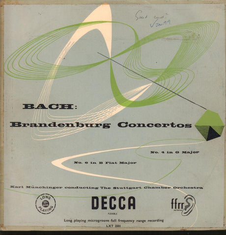 Bach-Brandenburg Concertos No.4 Karl Munchinger The Stuttgart Chamber Orchestra-Decca-Vinyl LP