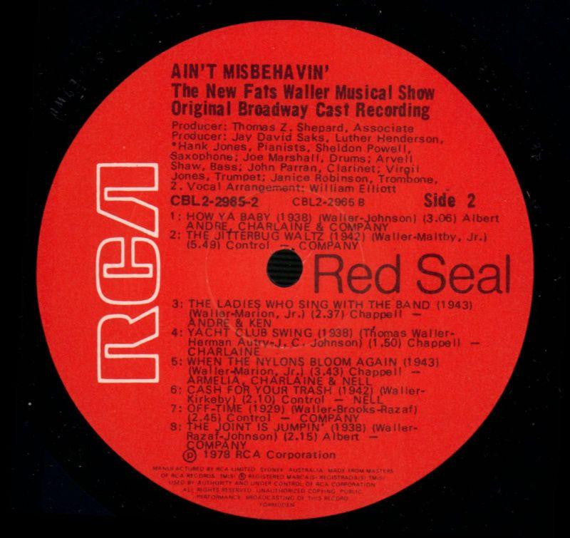 Ain't Misbehavin'-RCA-2x12" Vinyl LP Gatefold-VG/Ex
