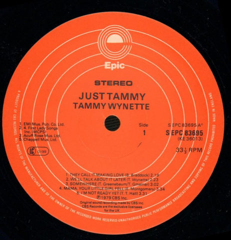 Just Tammy-Epic-Vinyl LP-VG/Ex