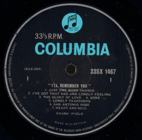 I'll Remember You-Columbia-Vinyl LP-VG-/VG
