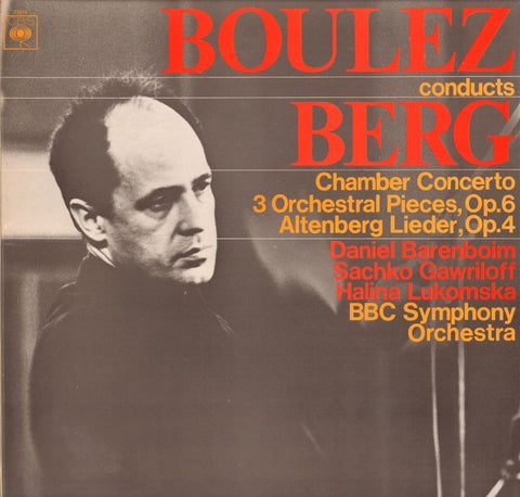 BoulezChamber Concerto/ Berg-CBS-Vinyl LP-Ex/Ex