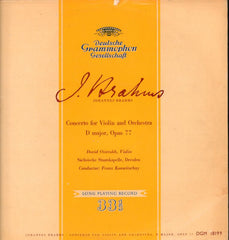 BrahmsConcerto For Violin And Orchestra/ Franz Konwitschny-Deutsche Grammophon-Vinyl LP Gatefold-VG-/VG