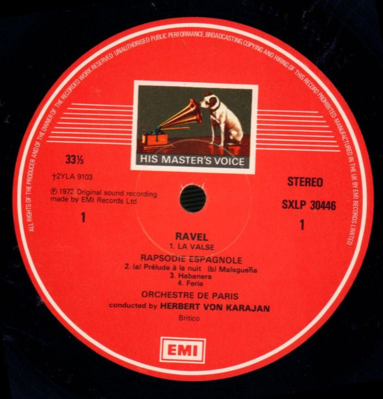 La Valse/ Karajan-HMV-Vinyl LP-Ex+/NM