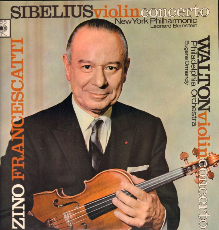 SibeliusViolin Concerto/ Leonard Bernstein-CBS-Vinyl LP-Ex/NM