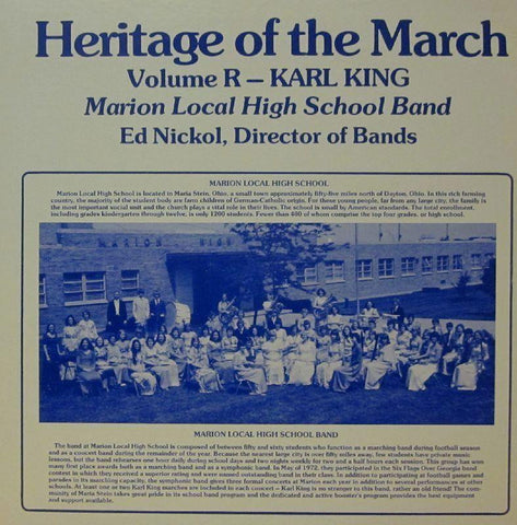 Marion Local High School Band-Heritage Of The March: Volume R-Vinyl LP