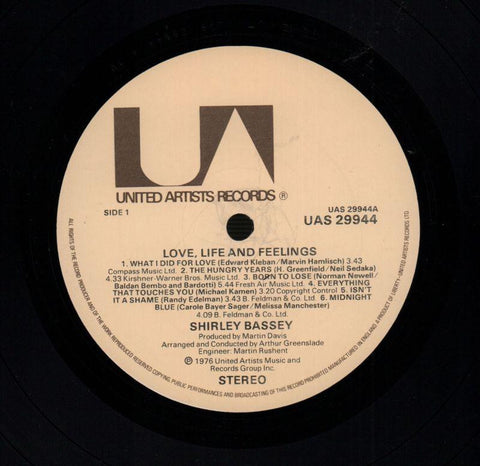 Love,Life And Feelings-United Artist-Vinyl LP-VG/Ex+