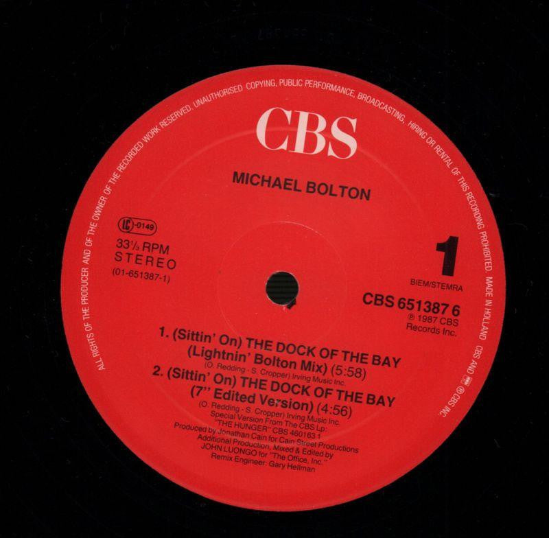 The Dock Of The Bay-CBS-12" Vinyl P/S-VG+/Ex