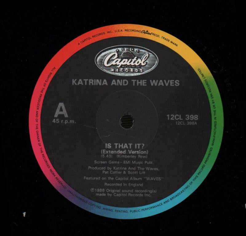 Is That It?-Capitol-12" Vinyl P/S-VG/VG