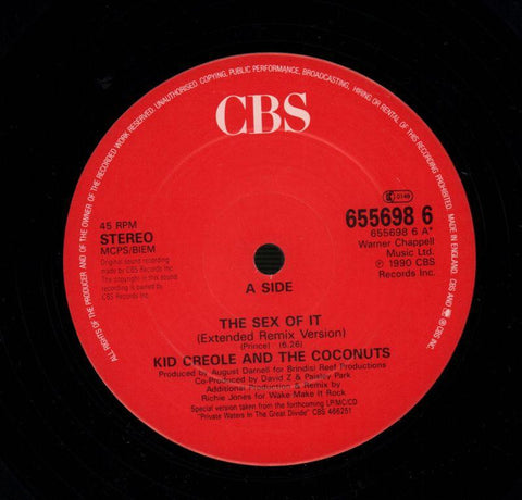 The Sex Of It-CBS-12" Vinyl P/S-VG+/VG