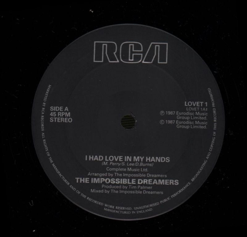 I Had Love In My Hands-RCA-12" Vinyl P/S-VG/Ex