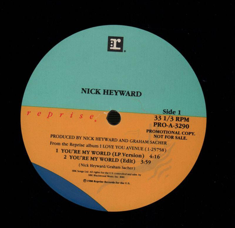 You're My World-Reprise-12" Vinyl-VG+/Ex+