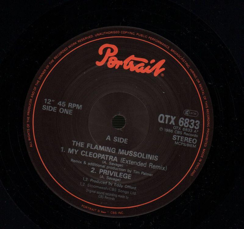 My Cleopatra-Portrait-12" Vinyl P/S-VG/Ex+