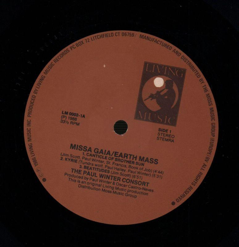 Missa Gaia Earth Mass-Living Music-2x12" Vinyl LP Gatefold-VG/VG+