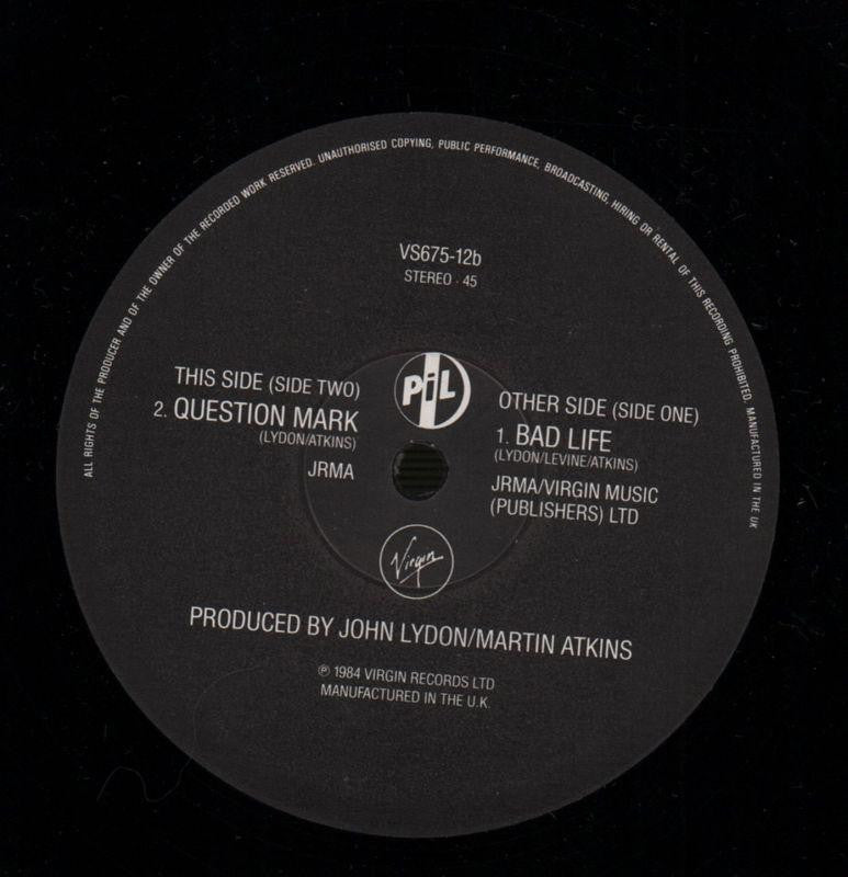 Bad Life-Virgin-12" Vinyl-VG/VG