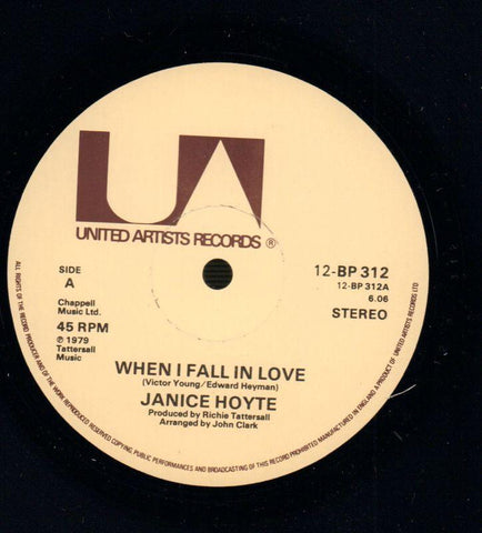 When I Fall In Love-United Artist-12" Vinyl P/S-VG/Ex