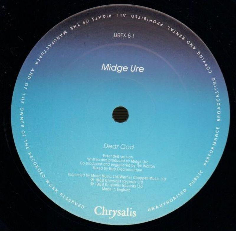 Dear God-Chrysalis-12" Vinyl P/S-VG/VG+