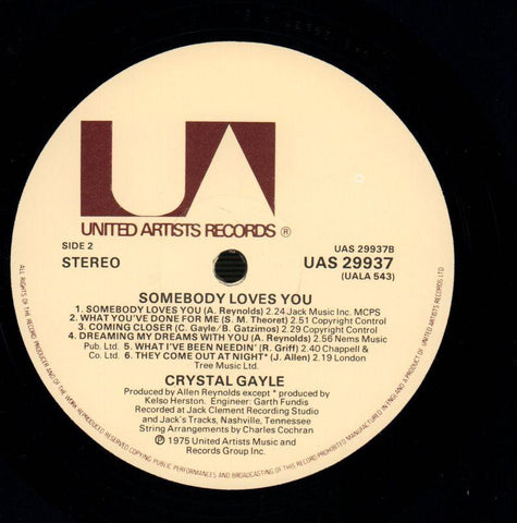 Somebody Loves You-United Artist-Vinyl LP-Ex-/NM