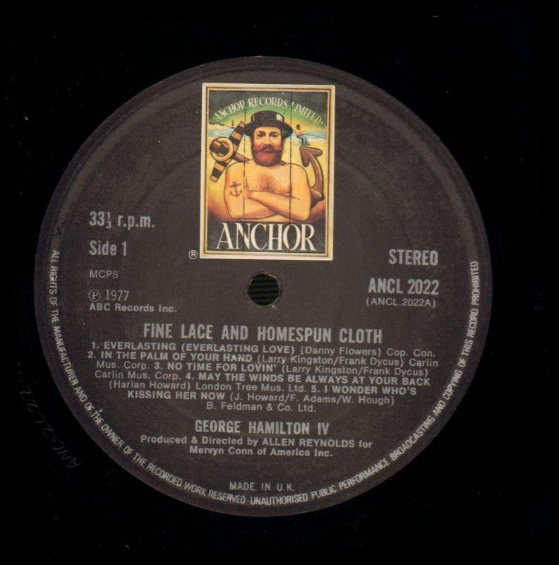Fine Lace And Homespun Cloth-Anchor-Vinyl LP-VG/Ex+