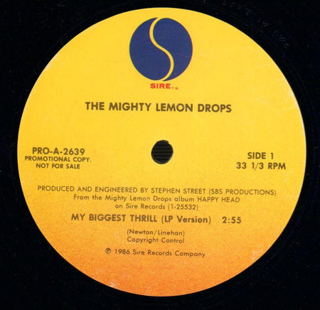 The Mighty Lemon Drops-My Biggest Thrill-Sire-12" Vinyl