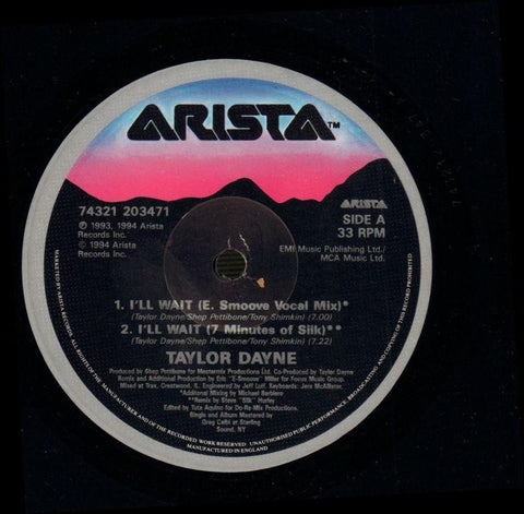 I'll Wait-Arista-12" Vinyl P/S-VG/VG
