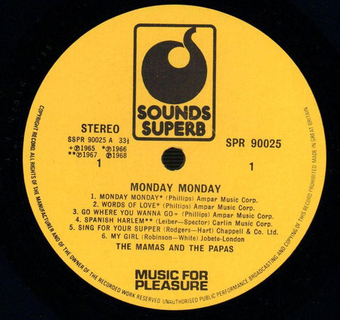 Monday Monday-Sounds Superb-Vinyl LP-VG/NM