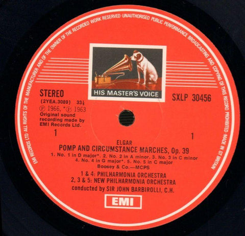 Pomp & Circumstance Marches 1-5 John Babirolli-HMV-Vinyl LP-VG/VG