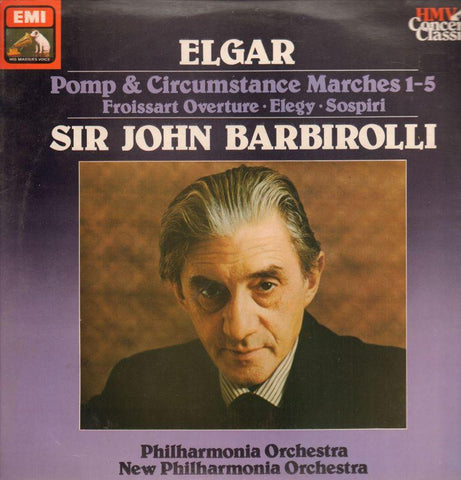 Elgar-Pomp & Circumstance Marches 1-5 John Babirolli-HMV-Vinyl LP