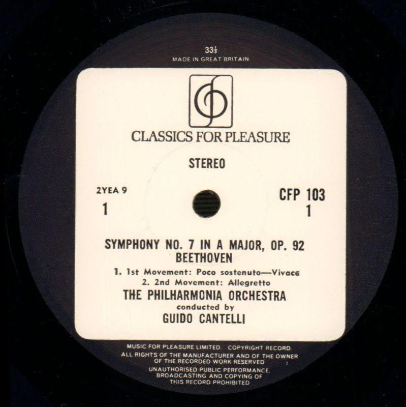 Symphony No.7 Philharmonia/Cantelli-CFP-Vinyl LP-VG+/NM