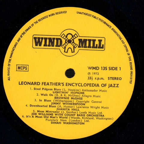 Encylodedia Of Jazz Volume 1-Windmill-Vinyl LP-G+/VG