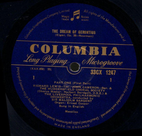 Elgar-The Dream Of Gerontius Cardinal Newman-Columbia-Vinyl LP-VG/VG