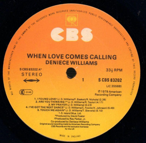 When Love Comes Calling-CBS-Vinyl LP-VG+/NM