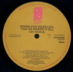 When You Hear Lou, You've Heard It All-Philadelphia-Vinyl LP-VG+/Ex